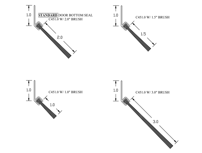 Bottom Brush Door Seals