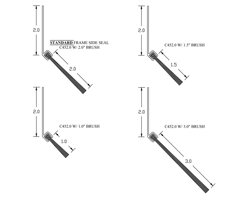 Side Brush Door Seals